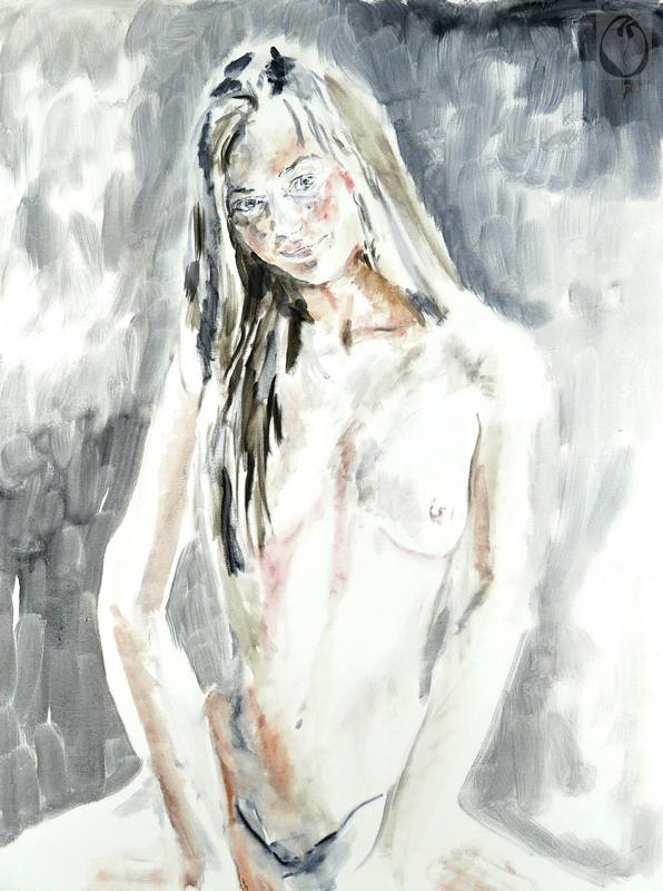 oil on paper - olio su carta di Piro
